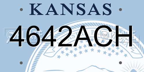 4642ACH Kansas License Plate