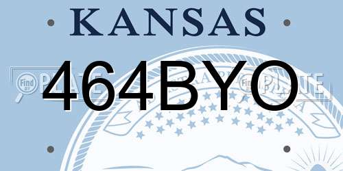 464BYO Kansas License Plate