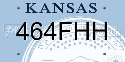 464FHH Kansas License Plate