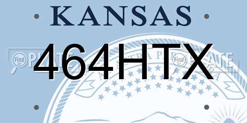 464HTX Kansas License Plate