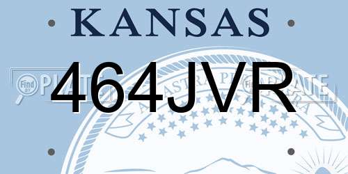 464JVR Kansas License Plate