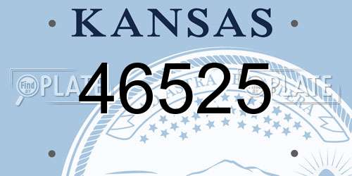 46525 Kansas License Plate