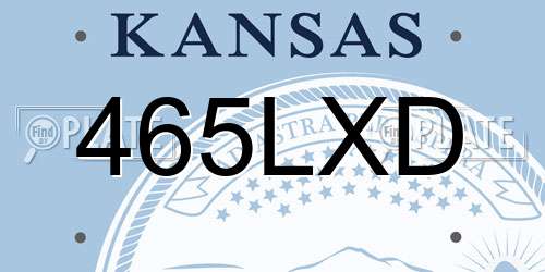 465LXD Kansas License Plate