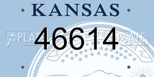 46614 Kansas License Plate