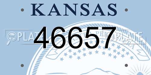 46657 Kansas License Plate