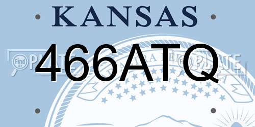 466ATQ Kansas License Plate