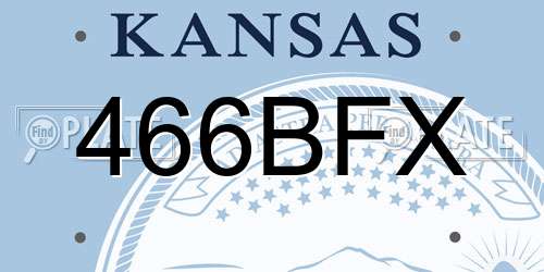 466BFX Kansas License Plate