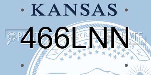 466LNN Kansas License Plate