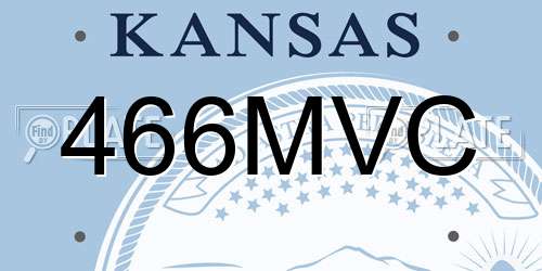 466MVC Kansas License Plate