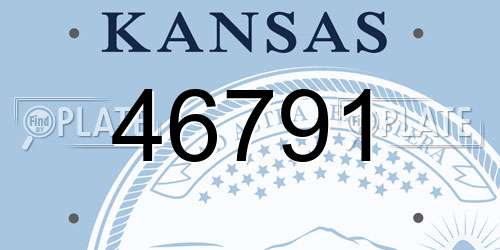 46791 Kansas License Plate