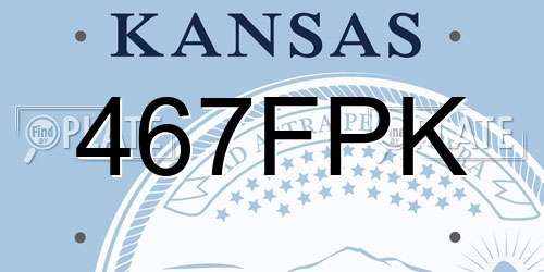 467FPK Kansas License Plate