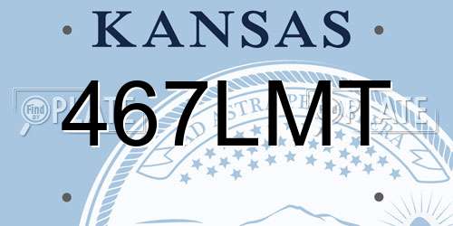 467LMT Kansas License Plate