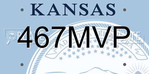 467MVP Kansas License Plate