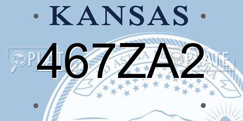 467ZA2 Kansas License Plate