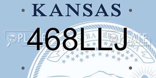 468LLJ Kansas License Plate