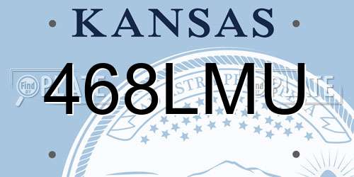468LMU Kansas License Plate