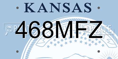 468MFZ Kansas License Plate