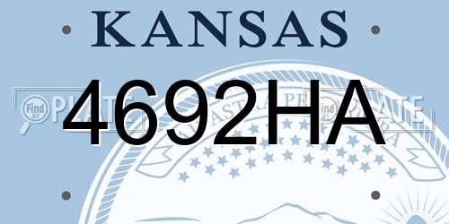4692HA Kansas License Plate