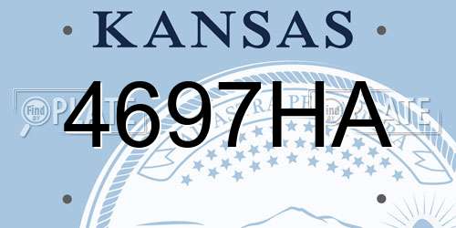 4697HA Kansas License Plate