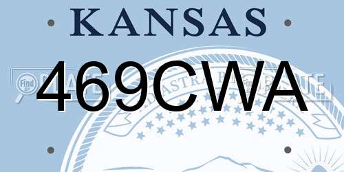 469CWA Kansas License Plate