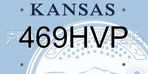 469HVP Kansas License Plate