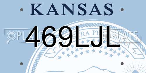 469LJL Kansas License Plate