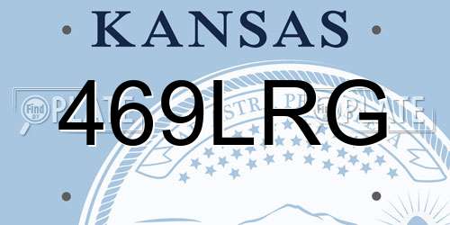 469LRG Kansas License Plate