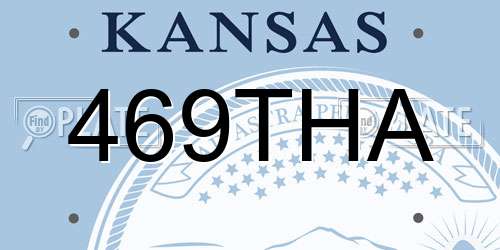 469THA Kansas License Plate
