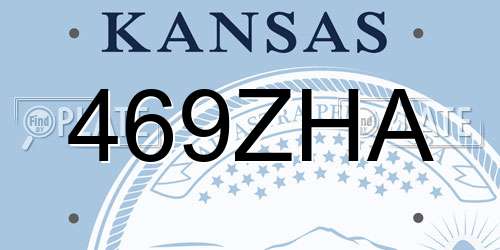469ZHA Kansas License Plate