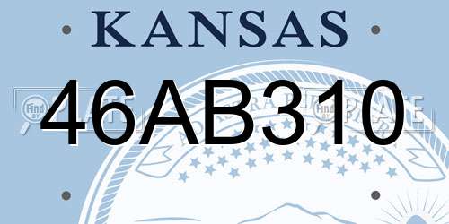 46AB310 Kansas License Plate