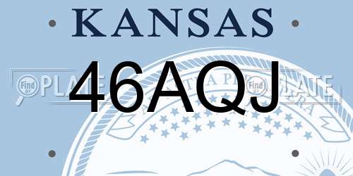 46AQJ Kansas License Plate