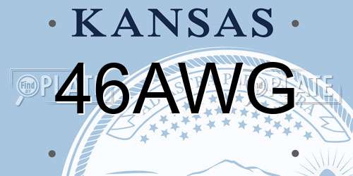 46AWG Kansas License Plate