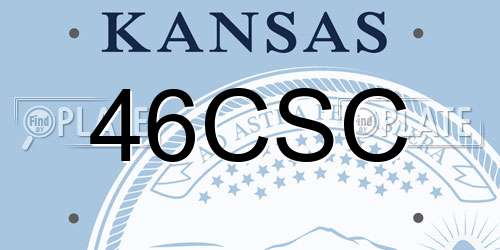 46CSC Kansas License Plate