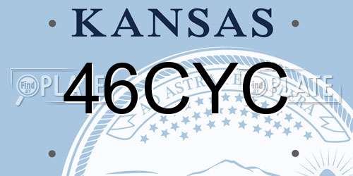 46CYC Kansas License Plate
