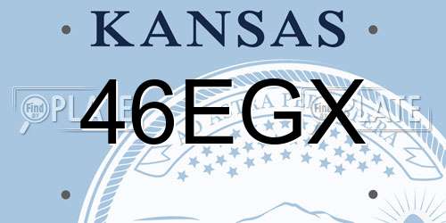 46EGX Kansas License Plate