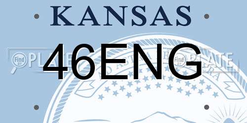 46ENG Kansas License Plate