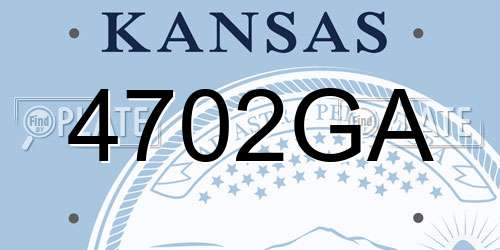 4702GA Kansas License Plate