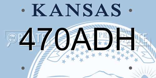 470ADH Kansas License Plate