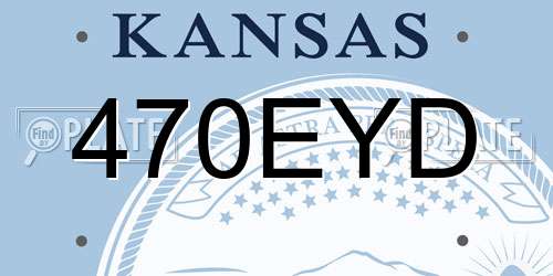 470EYD Kansas License Plate