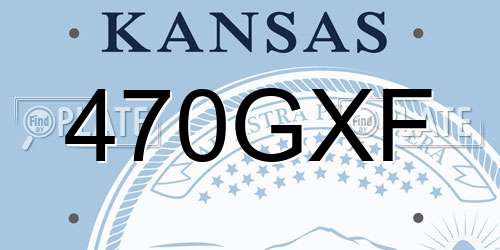 470GXF Kansas License Plate