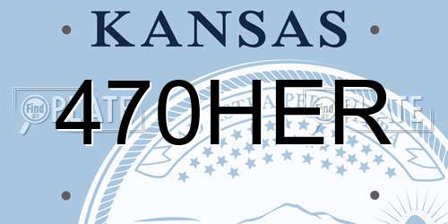 470HER Kansas License Plate