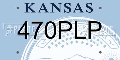 470PLP Kansas License Plate