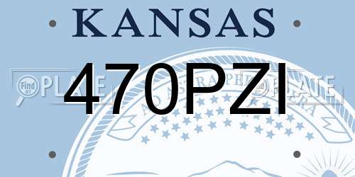470PZI Kansas License Plate