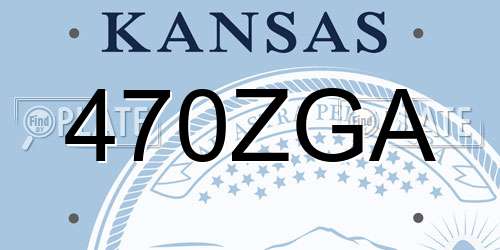 470ZGA Kansas License Plate
