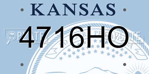 4716HO Kansas License Plate