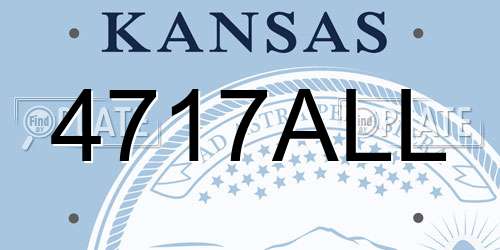 4717ALL Kansas License Plate