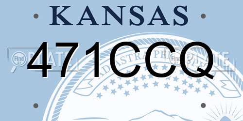 471CCQ Kansas License Plate