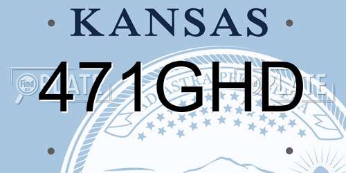 471GHD Kansas License Plate