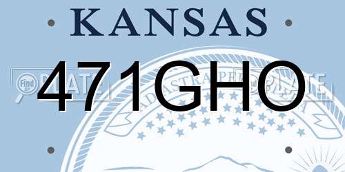 471GHO Kansas License Plate
