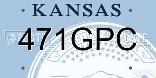 471GPC Kansas License Plate